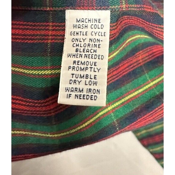 Ralph Lauren Classic Fit Green Red Plaid, Size XL - Picture 5 of 5